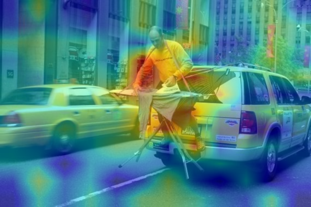 Grad-CAM overlay using 144 visual tokens.